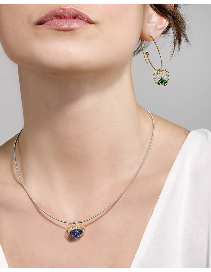 Pendente con Zircone Blu