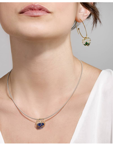 Pendente con Zircone Blu