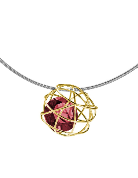 Pendente con Zircone Rosso