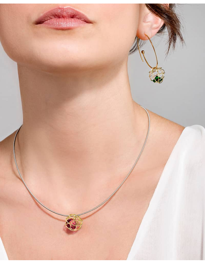 Pendente con Zircone Rosso