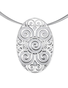 Pendente in oro bianco tit. 750/000 con diamanti taglio brillante, per ct. 1,15